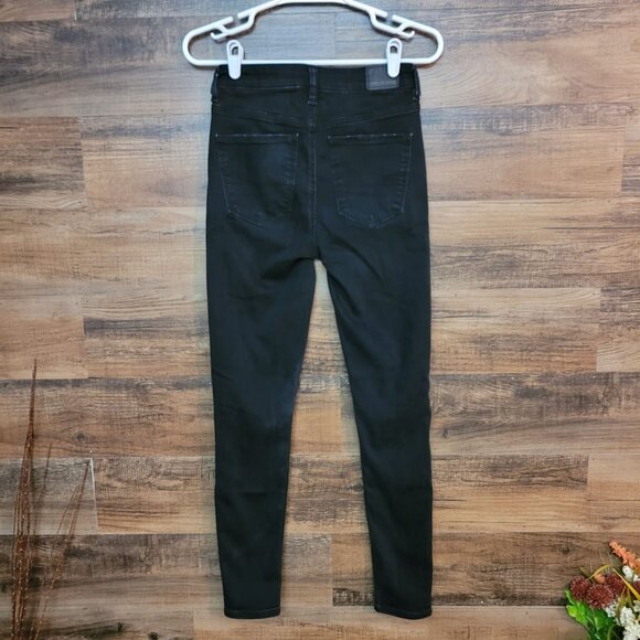 American Eagle Jeans 4 R Next Level Stretch Jeggings High Rise Black - Picture 2 of 11